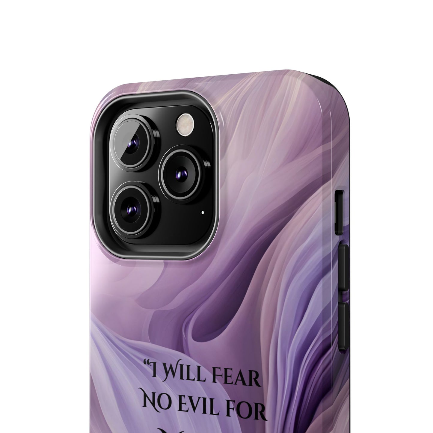 Swirl Tough Phone Case with Scripture, Protective Cellphone Cover, Fear No Evil Case, Vibrant Phone Case, Christian Phone Case