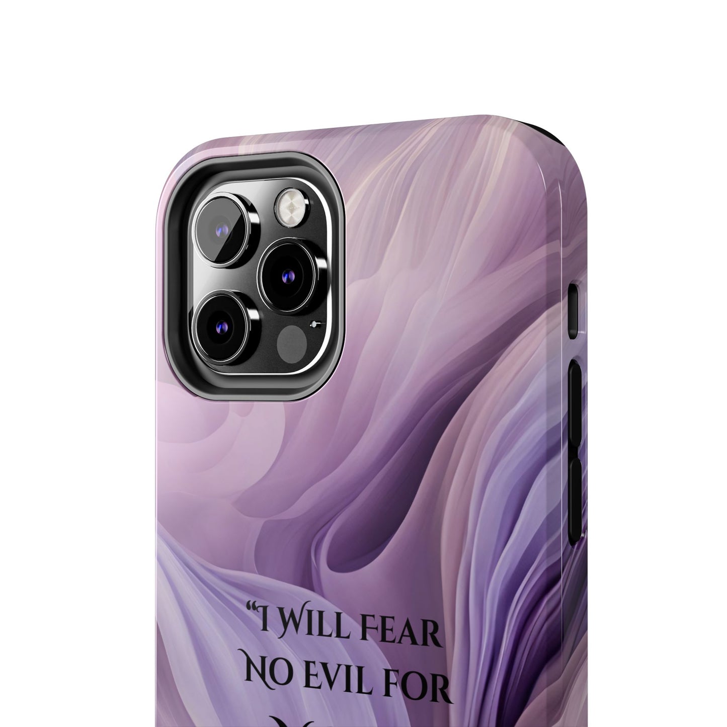 Swirl Tough Phone Case with Scripture, Protective Cellphone Cover, Fear No Evil Case, Vibrant Phone Case, Christian Phone Case