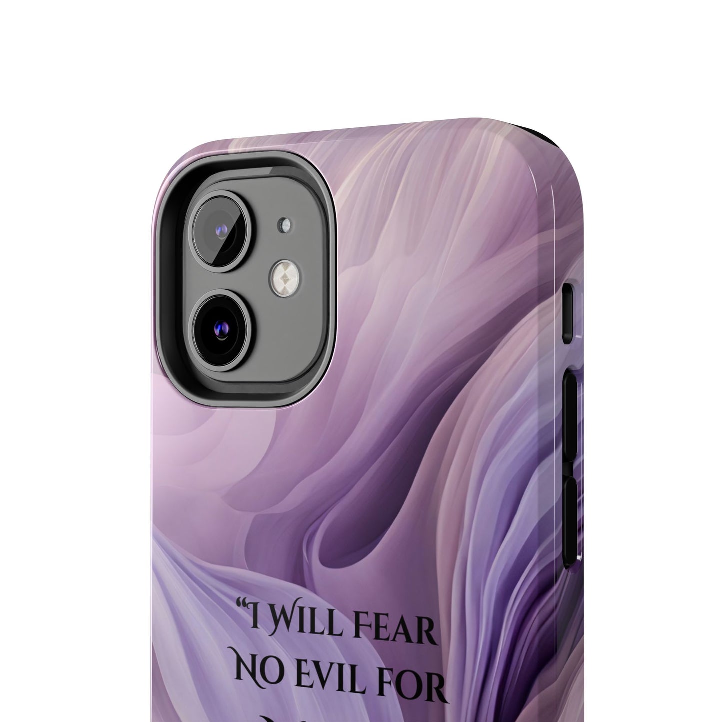 Swirl Tough Phone Case with Scripture, Protective Cellphone Cover, Fear No Evil Case, Vibrant Phone Case, Christian Phone Case