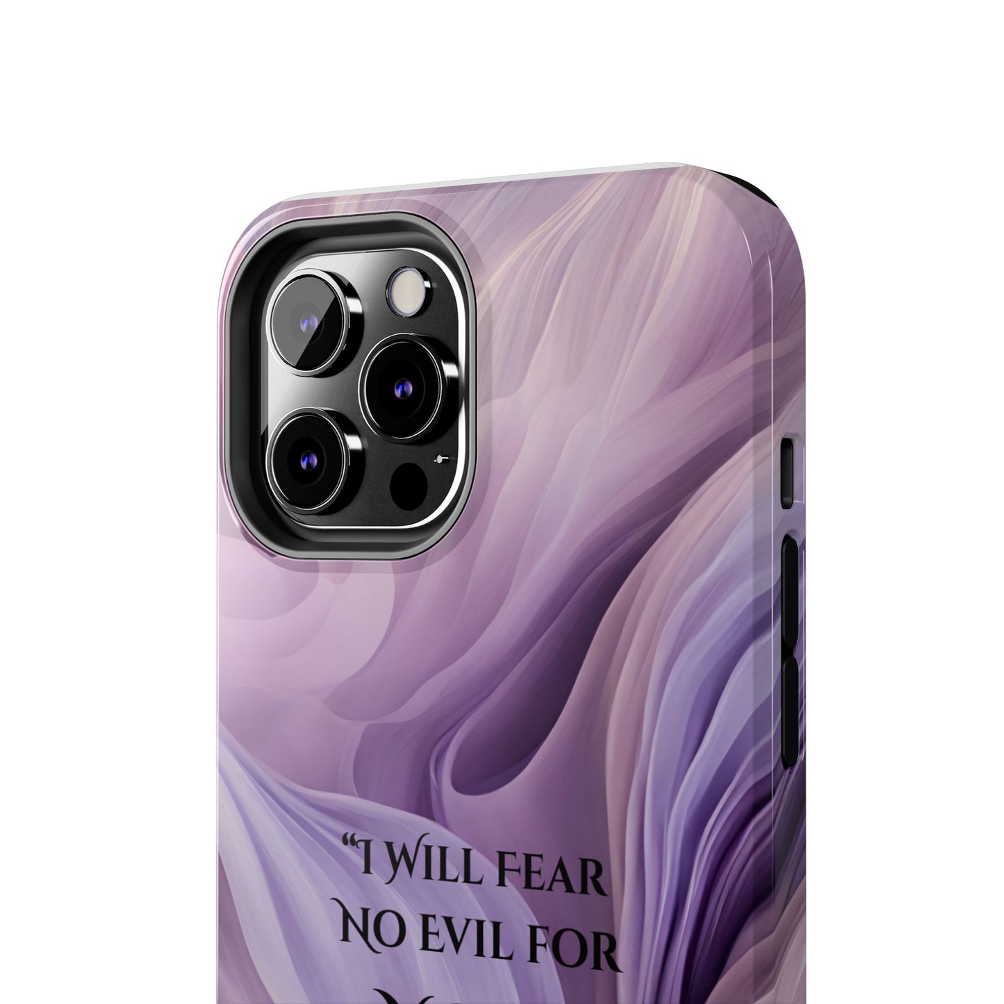 Swirl Tough Phone Case with Scripture, Protective Cellphone Cover, Fear No Evil Case, Vibrant Phone Case, Christian Phone Case