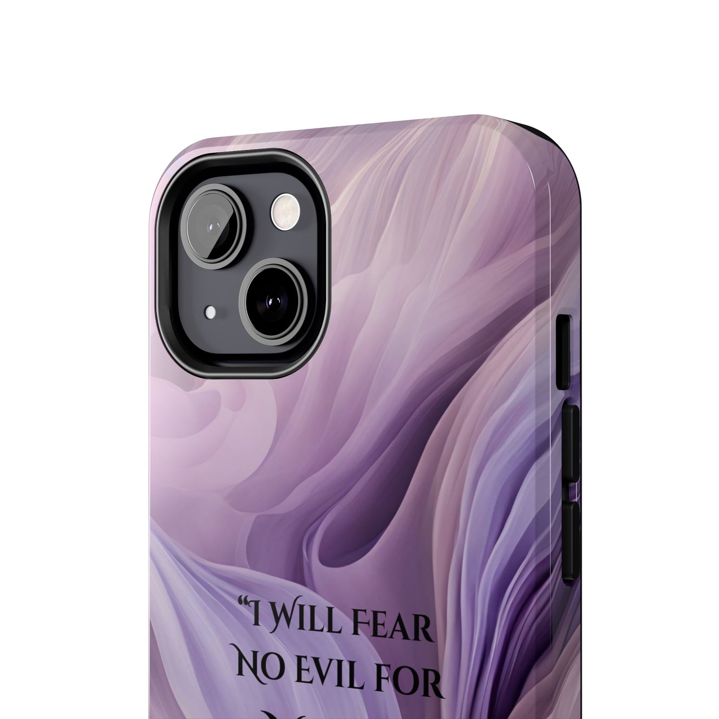 Swirl Tough Phone Case with Scripture, Protective Cellphone Cover, Fear No Evil Case, Vibrant Phone Case, Christian Phone Case
