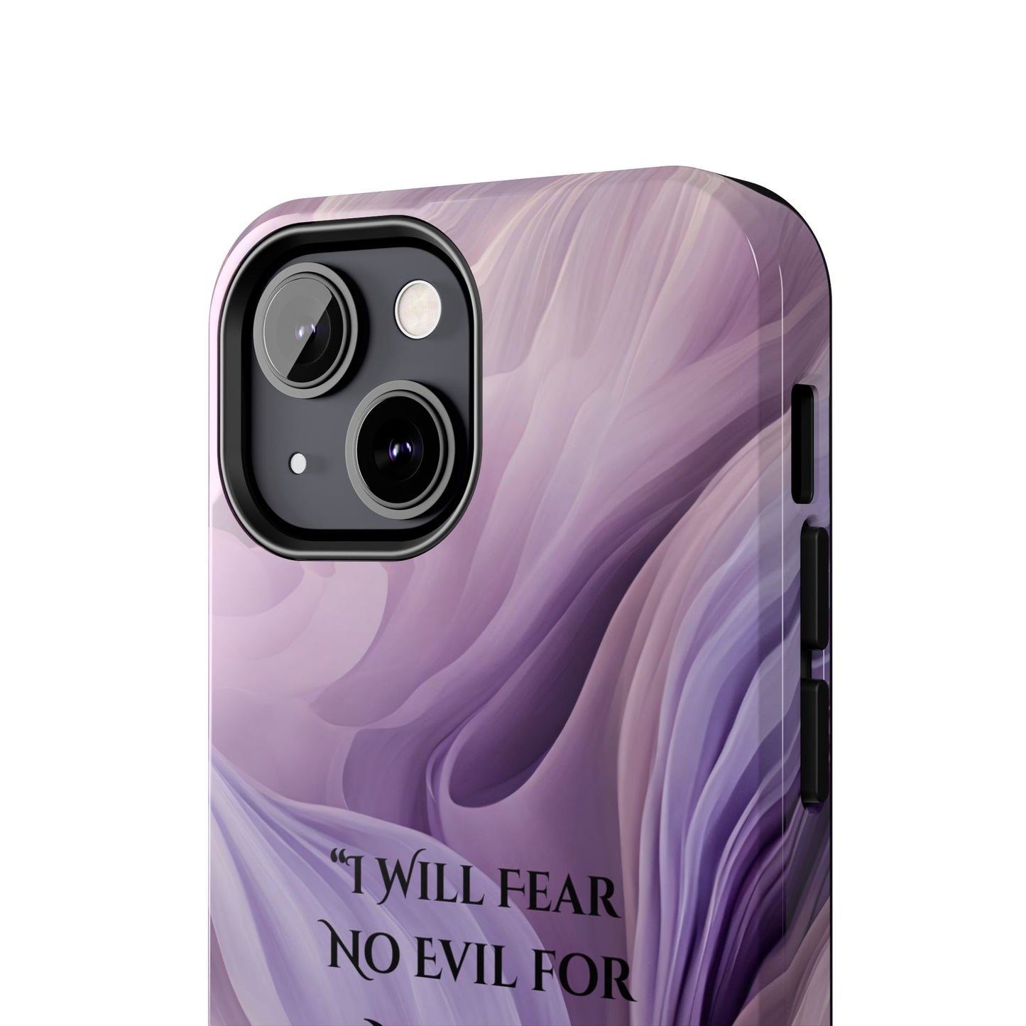 Swirl Tough Phone Case with Scripture, Protective Cellphone Cover, Fear No Evil Case, Vibrant Phone Case, Christian Phone Case