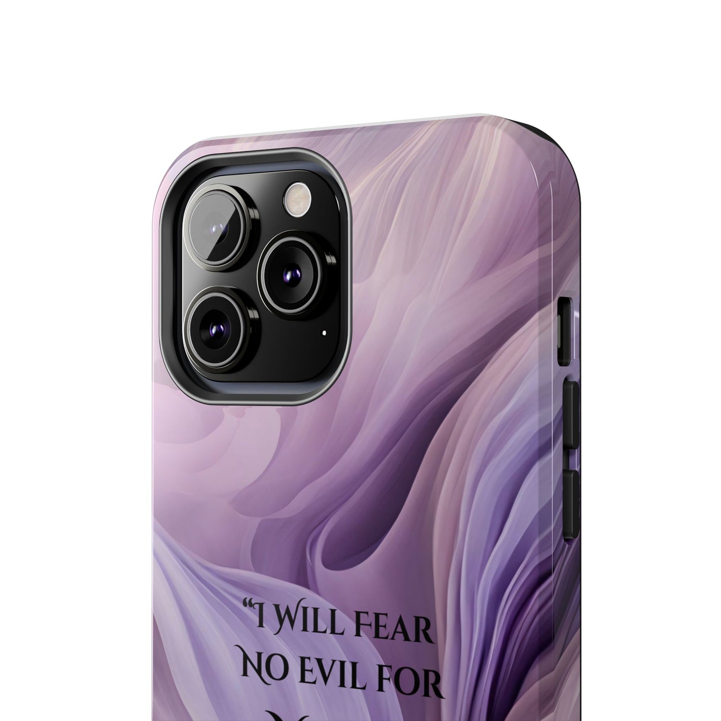 Swirl Tough Phone Case with Scripture, Protective Cellphone Cover, Fear No Evil Case, Vibrant Phone Case, Christian Phone Case
