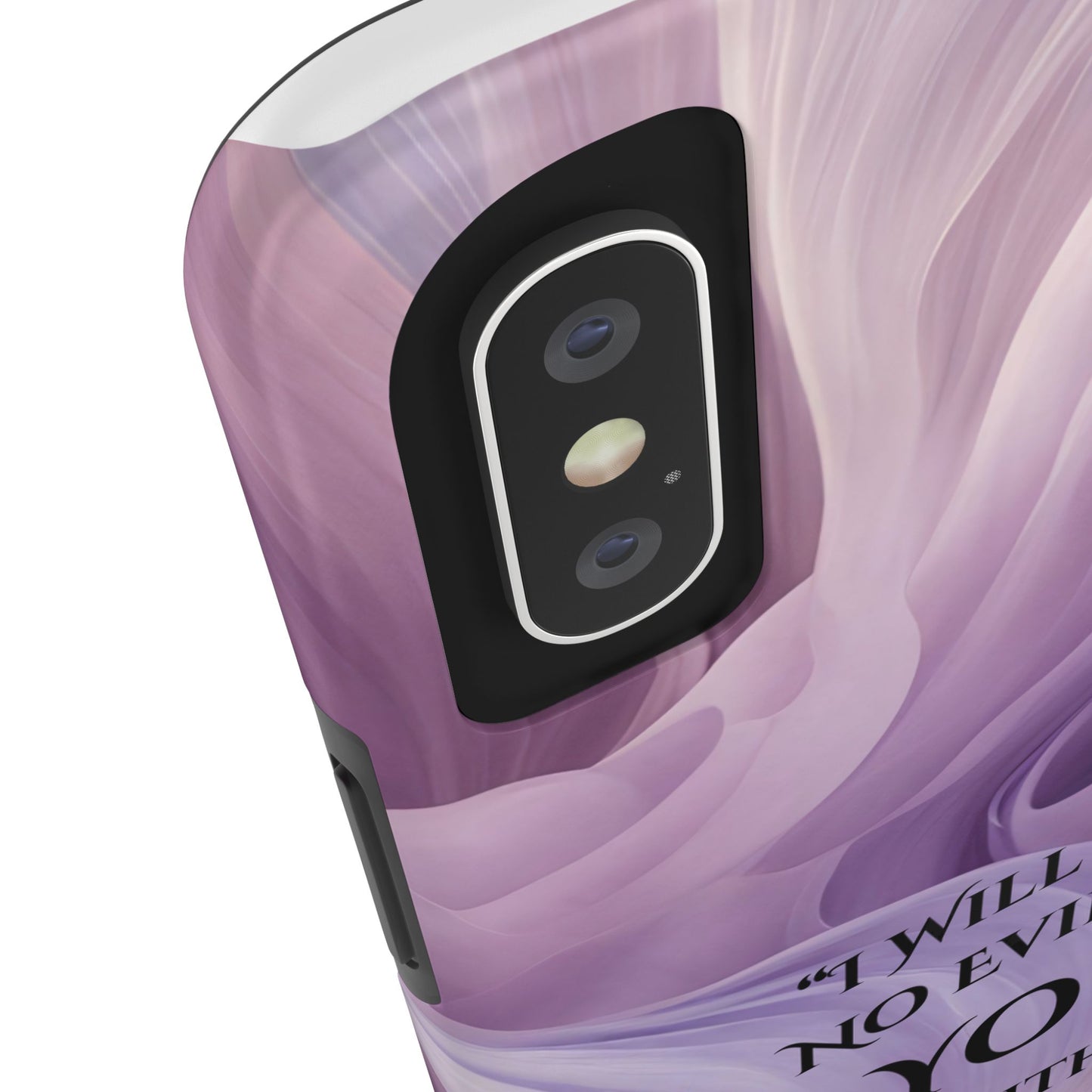 Swirl Tough Phone Case with Scripture, Protective Cellphone Cover, Fear No Evil Case, Vibrant Phone Case, Christian Phone Case