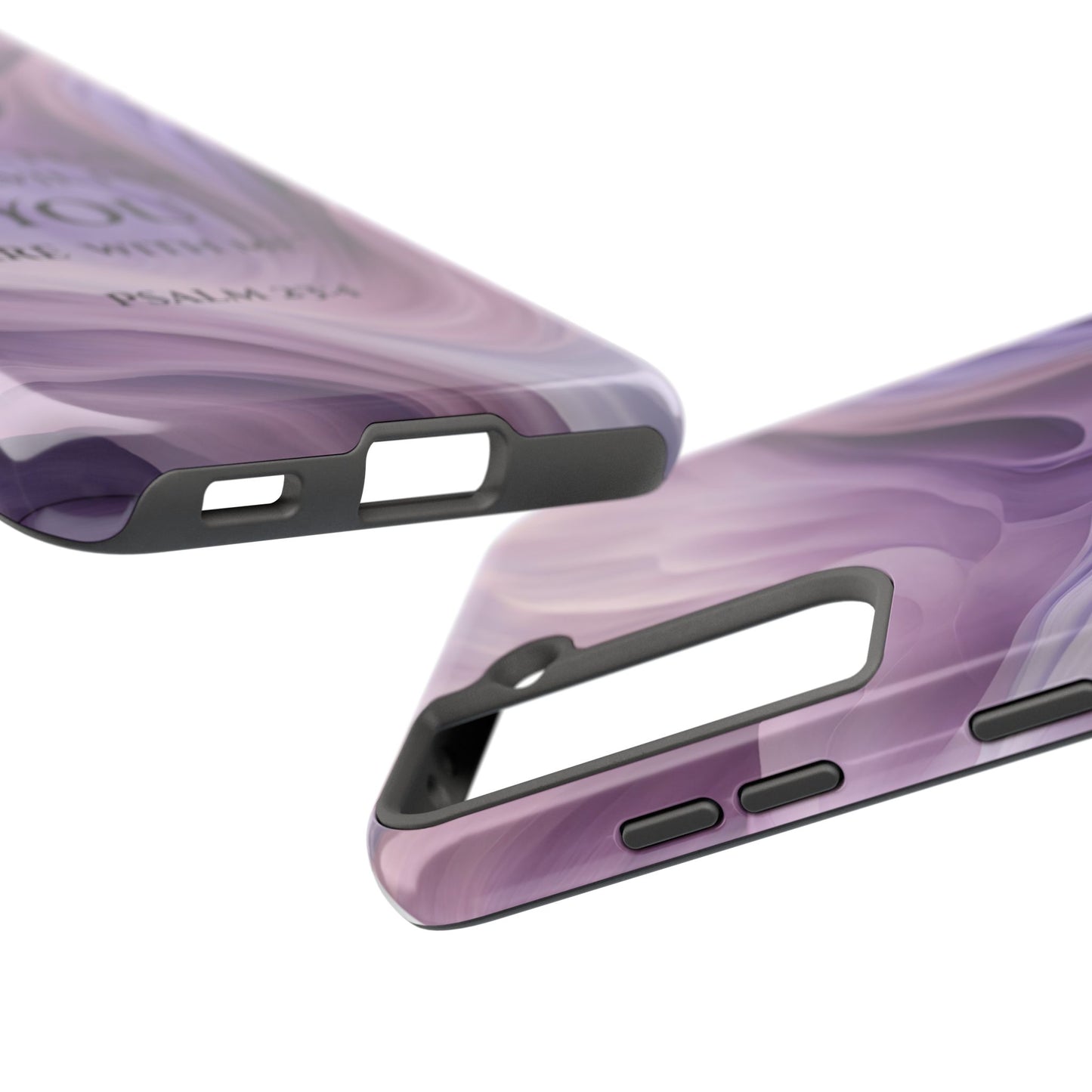 Swirl Tough Phone Case with Scripture, Protective Cellphone Cover, Fear No Evil Case, Vibrant Phone Case, Christian Phone Case