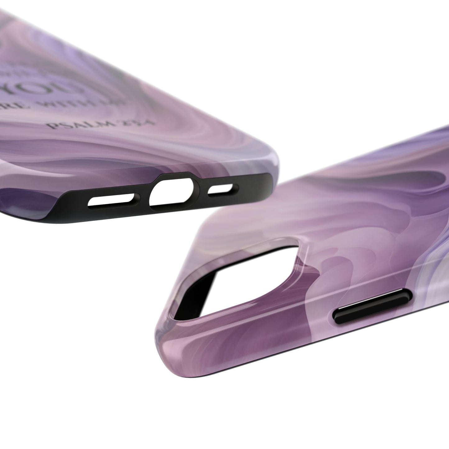 Swirl Tough Phone Case with Scripture, Protective Cellphone Cover, Fear No Evil Case, Vibrant Phone Case, Christian Phone Case