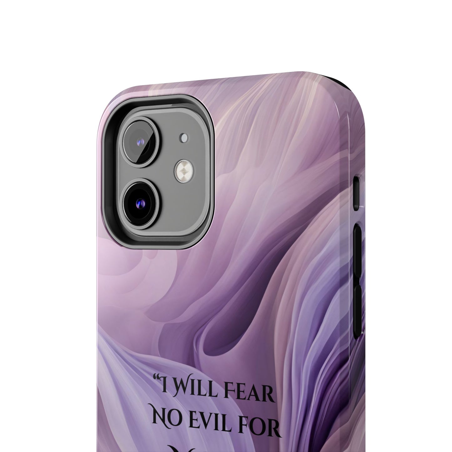 Swirl Tough Phone Case with Scripture, Protective Cellphone Cover, Fear No Evil Case, Vibrant Phone Case, Christian Phone Case