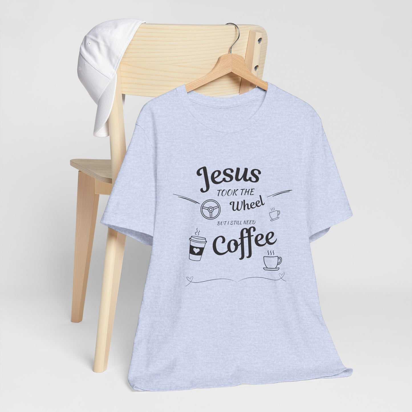 Jesus Took the Wheel Coffee T-Shirt, Christian tshirt, Coffee tshirt, Jesus took the wheel tshirt - Heavenly Treasures