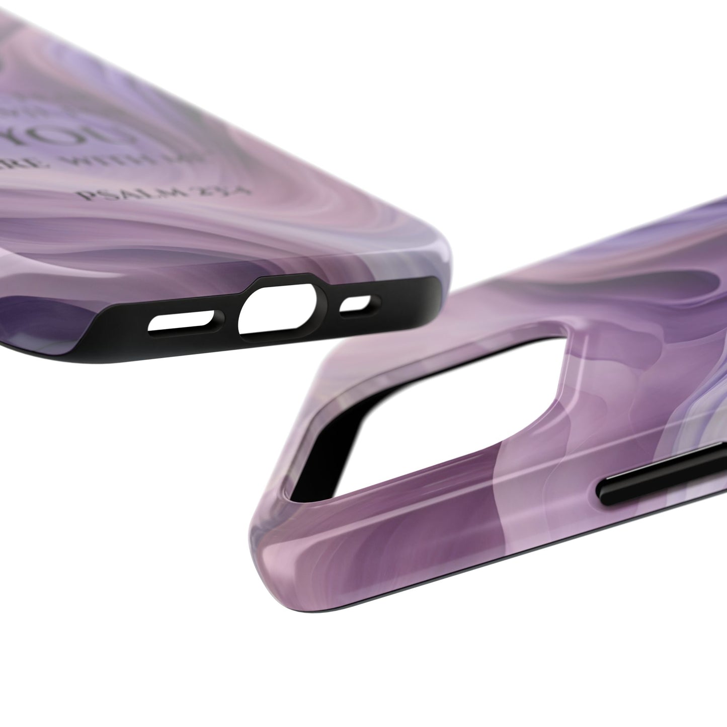 Swirl Tough Phone Case with Scripture, Protective Cellphone Cover, Fear No Evil Case, Vibrant Phone Case, Christian Phone Case