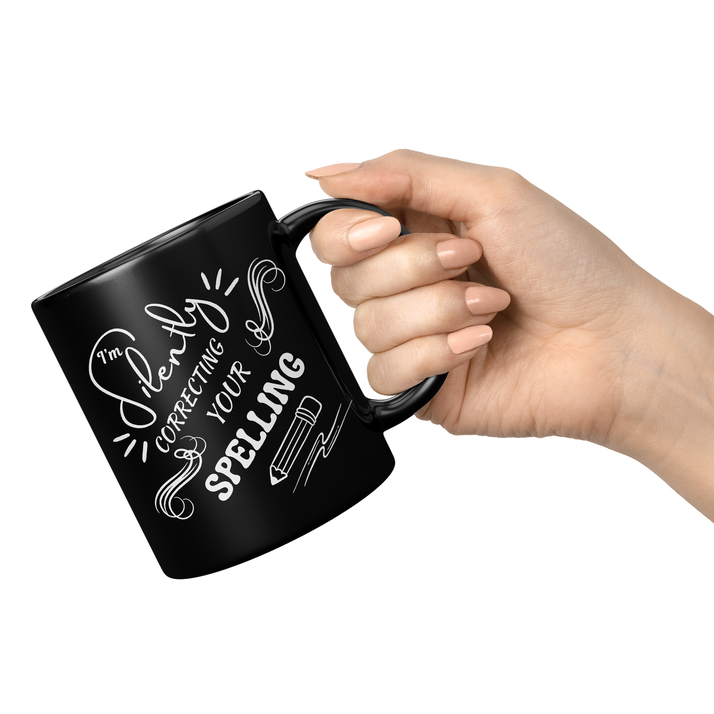 Correcting_Spelling_Mug_11oz_Black_RH_Model_Mockup.png
