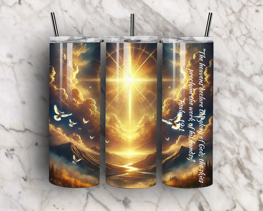 "Radiance of His Glory: Glory to God Tumbler" - Heavenly Treasures