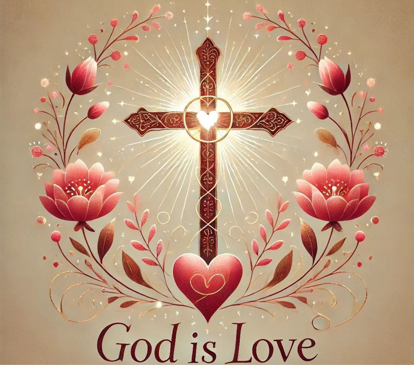 "God Is Love Tumbler – Faith-Inspired Valentine's Design"