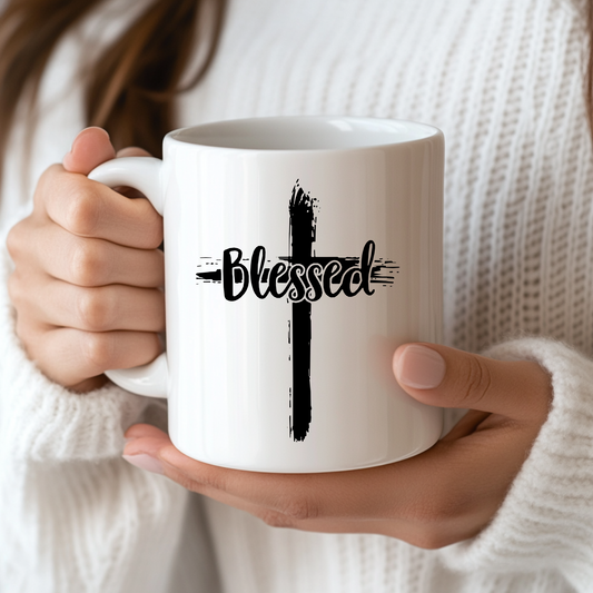 "Blessed Cross Coffee Mug" - Heavenly Treasures