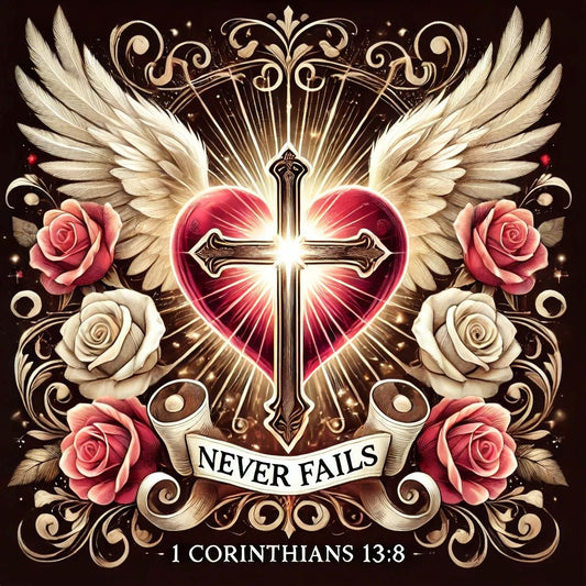 "God's Love Never Fails" Valentine's Day Tumbler Digital Download