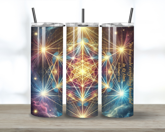 "Sacred Merkaba Tumbler - Ecclesiastes 3:11" - Heavenly Treasures