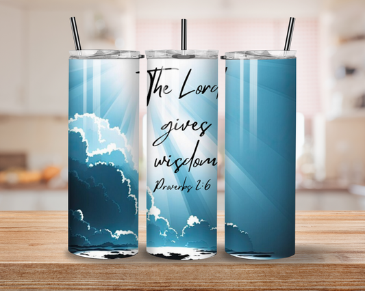 "Wisdom Comes from the Lord" Tumbler – Proverbs 2:6 - Heavenly Treasures